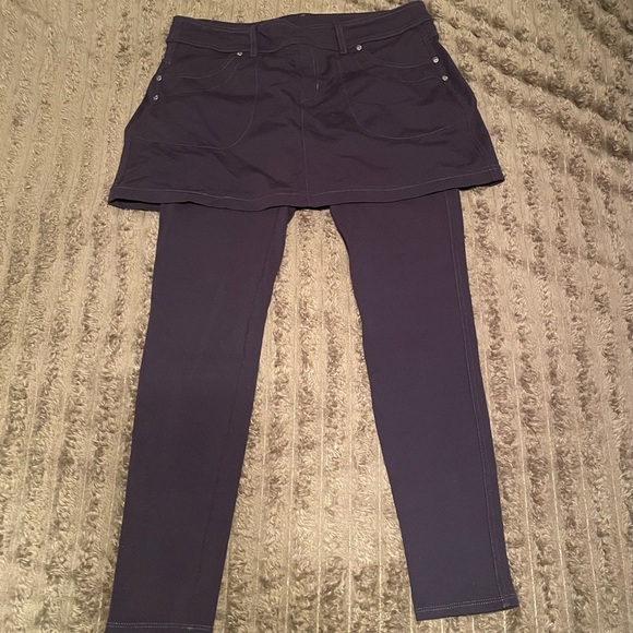 Athleta Black Skirted Leggings - Picture 1 of 3